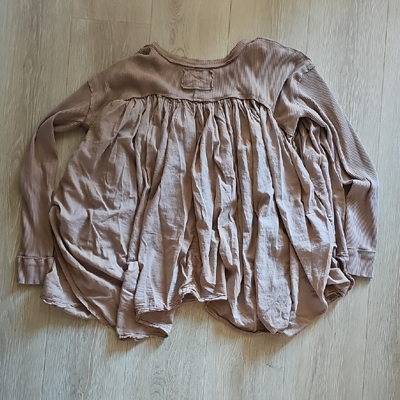 We The Free Mauve Button-Down Blouse - Picture 7 of 7